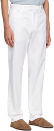 Agnona White Slim Tailored Trousers