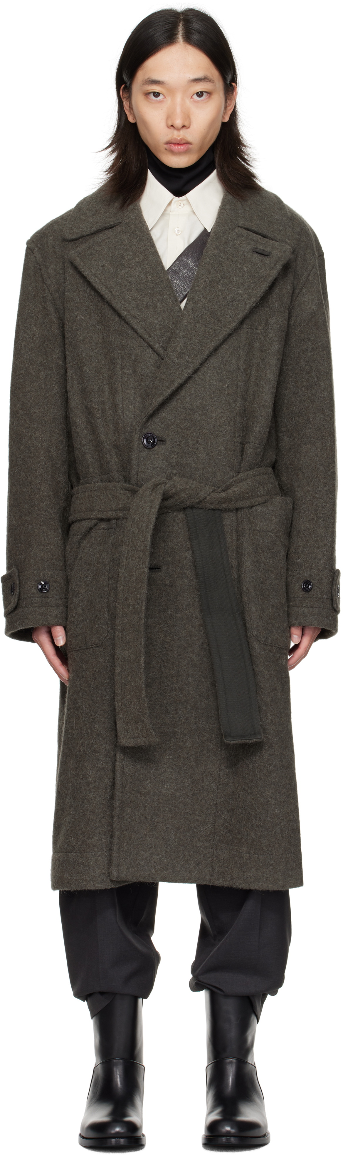 LEMAIRE Gray Car Coat Lemaire