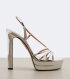 Aquazzura Talk To Me metallic leather sandals