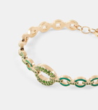 Nadine Aysoy Catena 18kt gold bracelet with emeralds