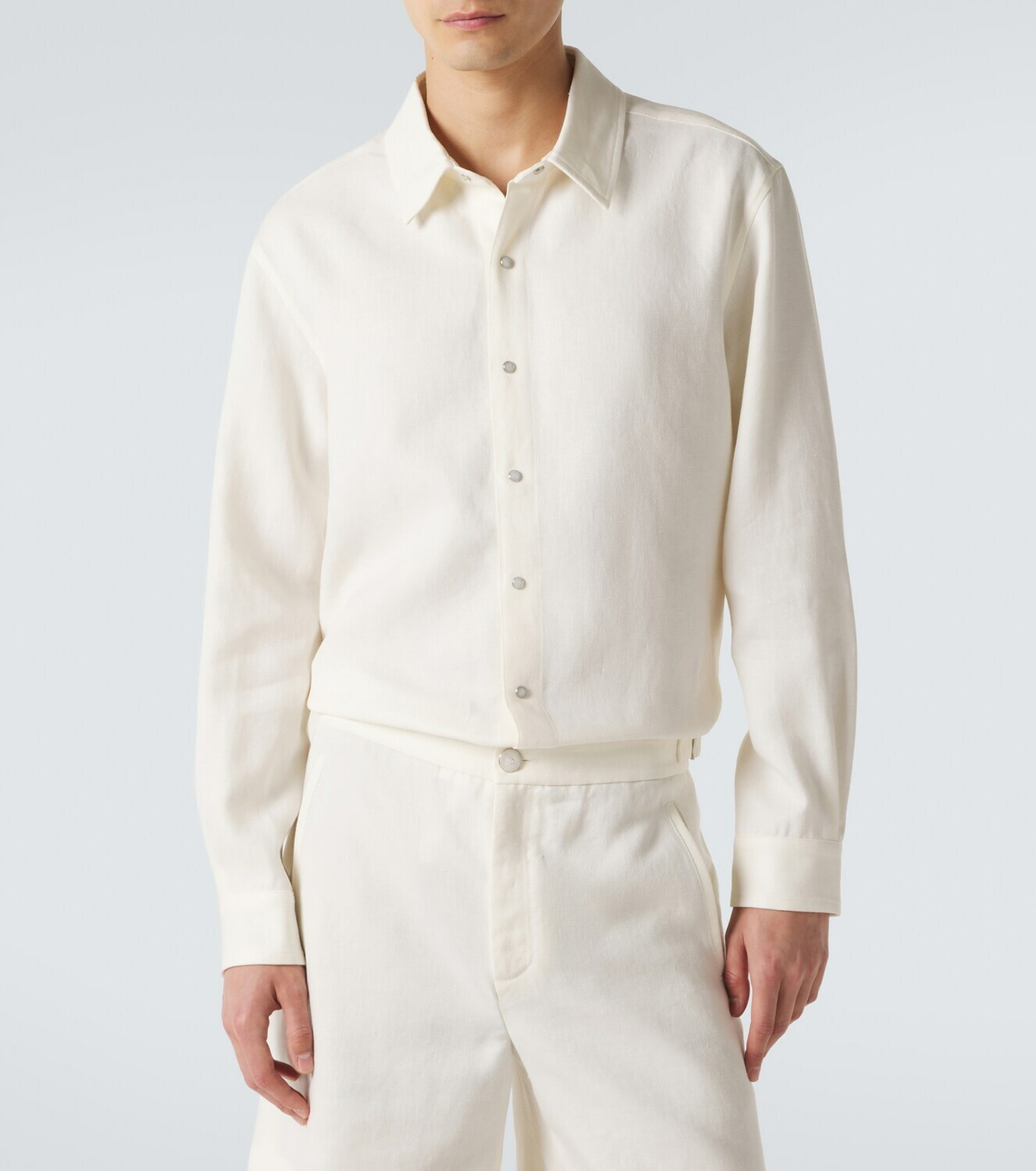 God's True Cashmere Linen shirt with moonstone