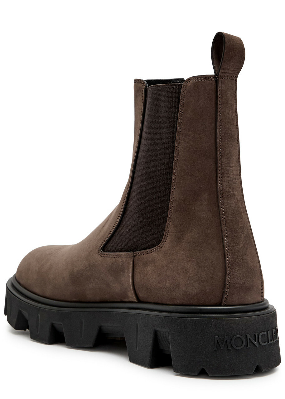 Moncler Peak City Suede Chelsea Boots Brown