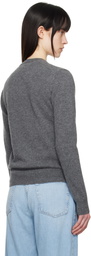 COMME des GARÇONS PLAY Gray White Heart Cardigan
