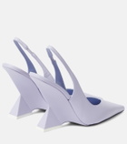 The Attico Cheope 105 leather slingback pumps
