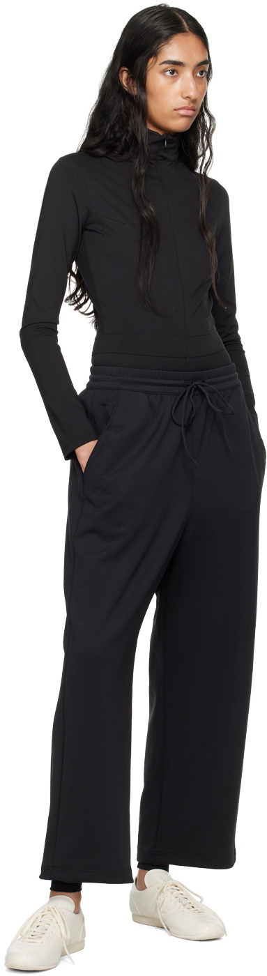 Y-3 Black Bonded-Logo Jumpsuit