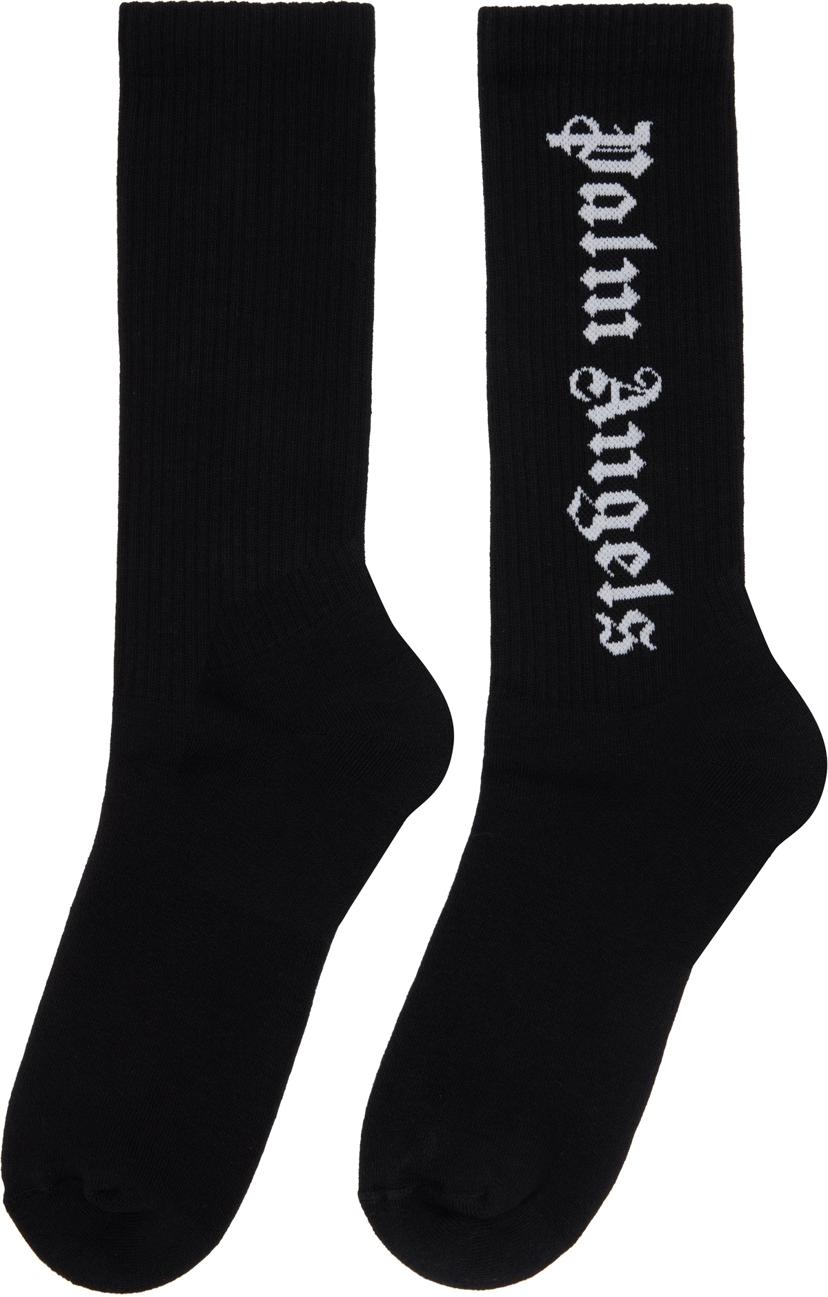 Palm Angels Black Classic Logo Socks