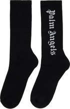 Palm Angels Black Classic Logo Socks