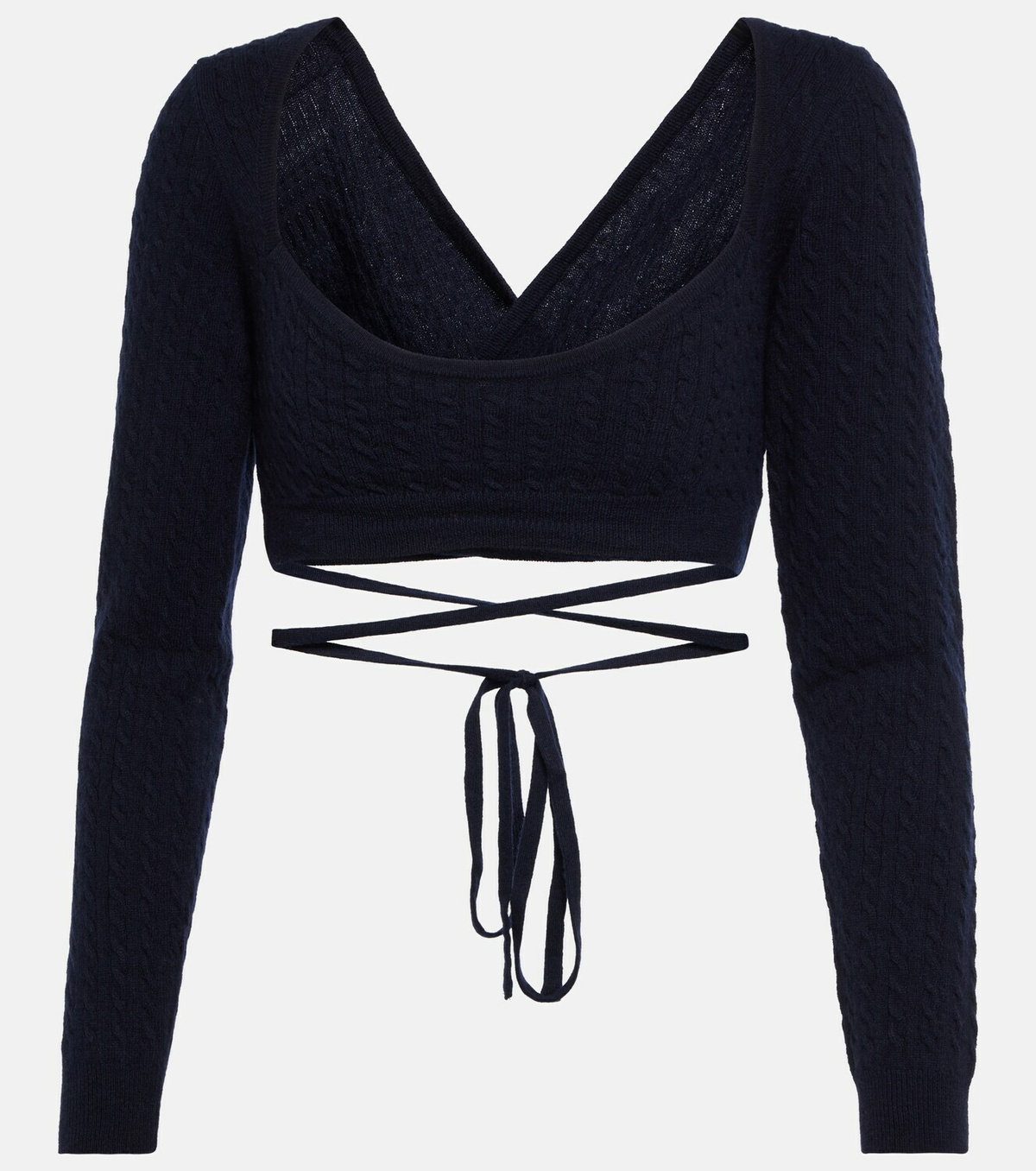Patou Cropped wool and cashmere sweater