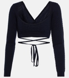 Patou Cropped wool and cashmere sweater