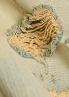 Kenzo Distressed Wide-leg Jeans Denim