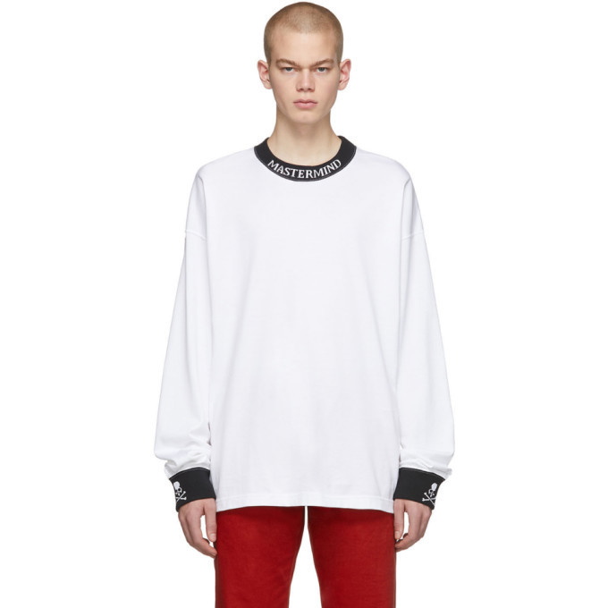 Photo: mastermind WORLD White Skull Logo Long Sleeve T-Shirt