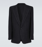 Saint Laurent - Pinstripe wool suit jacket