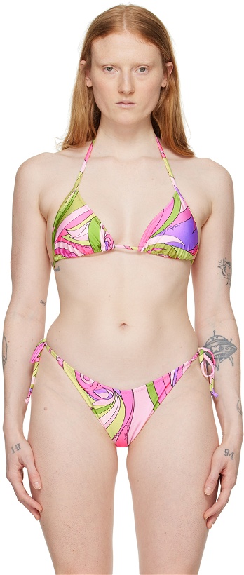 Photo: Moschino Multicolor Printed Bikini Top