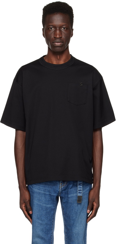 Photo: sacai Black Embroidered T-Shirt