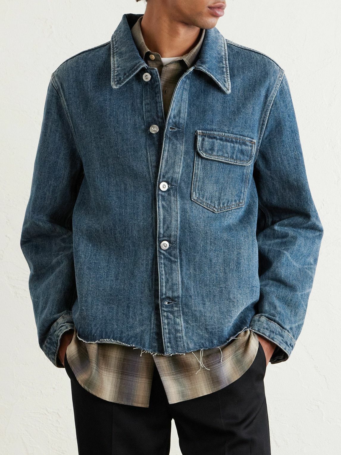 Our Legacy - Cut Rebirth Frayed Denim Jacket - Blue Our Legacy