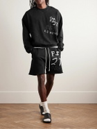 RRR123 - INRI Embellished Logo-Print Cotton-Jersey Sweatshirt - Black