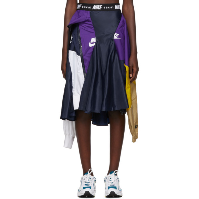 Nike Navy and Purple Sacai Edition W NRG Ga NI-03 Skirt Nike
