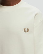 Fred Perry Crew Neck Sweatshirt White - Mens - Sweatshirts