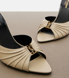 Saint Laurent Babylone Cassandre leather mules