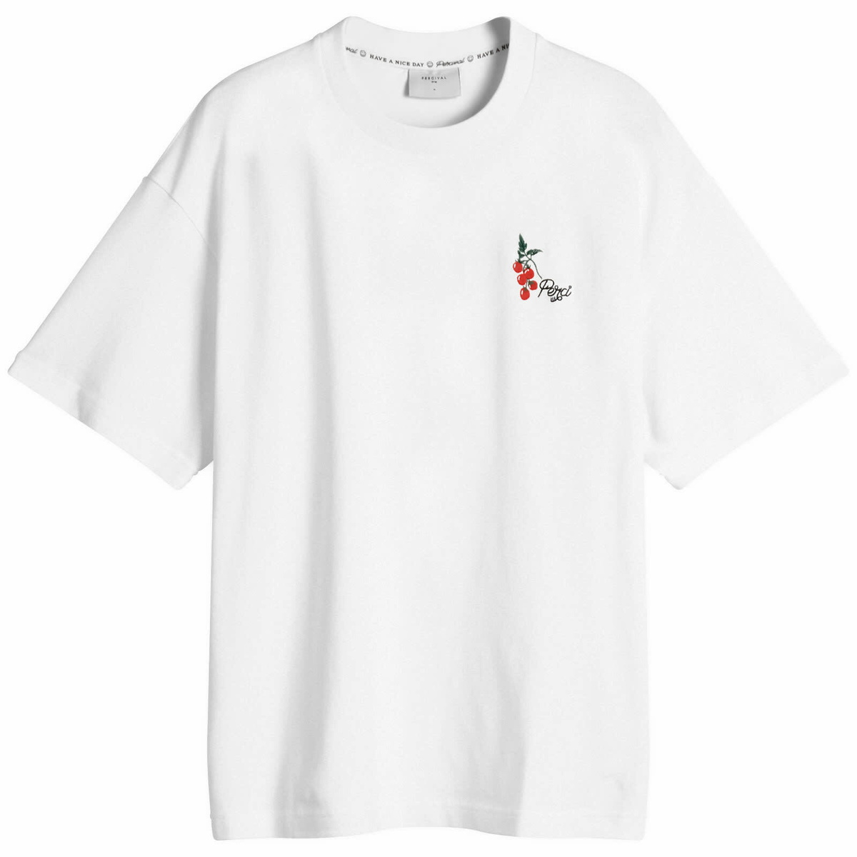 Percival Men's Pomidoro Oversized T-Shirt in White
