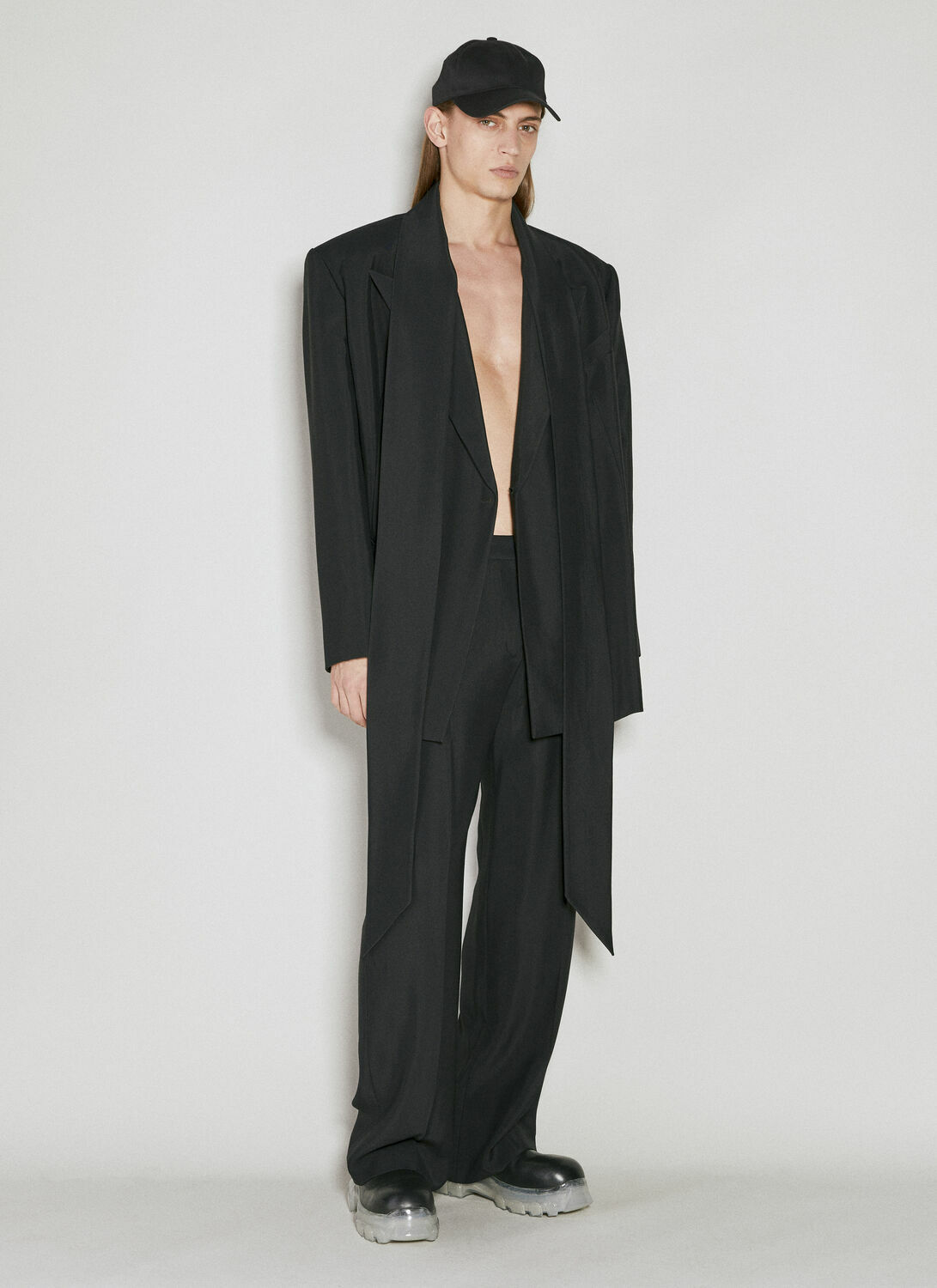 Mugler Cut-Out Tailored Pants