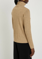 Eileen Fisher Ribbed Merino Wool top Beige