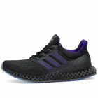 Adidas Men's Ultra 4D Sneakers in Core Black/Purple/Impact Orange