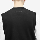 MM6 Maison Margiela Men's Jacquard Number Logo Vest in Black