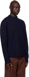 Jil Sander Navy Crewneck Sweater