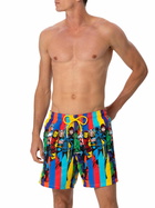 MC2 Saint Barth Man Mid-length Gustavia Swim-shorts With Marvel Characters Placed Print| Marvel Special Edition