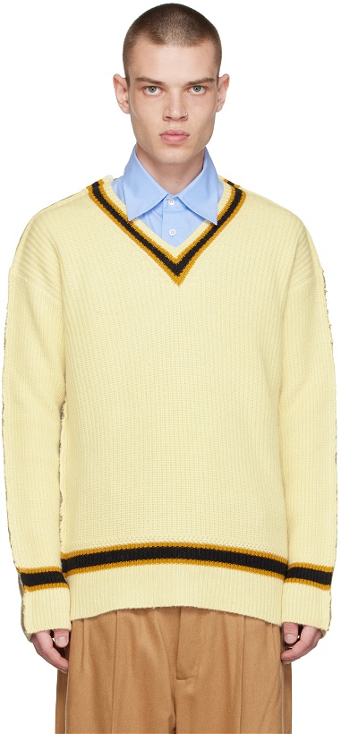 Photo: Marni Multicolor Paneled Sweater
