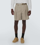 Sacai Wool-blend twill shorts