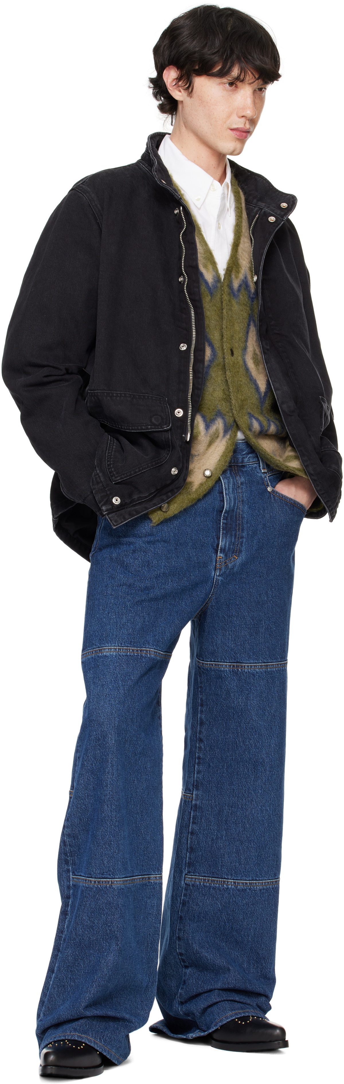 Sunflower Black Fatigue Denim Jacket Sunflower