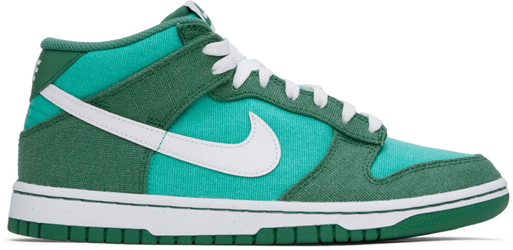 Photo: Nike Green Dunk Mid Sneakers