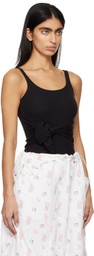 OPEN YY Black Knotted Tank Top