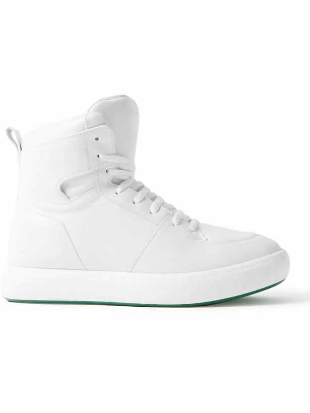 Photo: Bottega Veneta - Leather High-Top Sneakers - White
