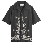 Magic Castles Men's Dancers Vacation Shirt in Charcoal Linen
