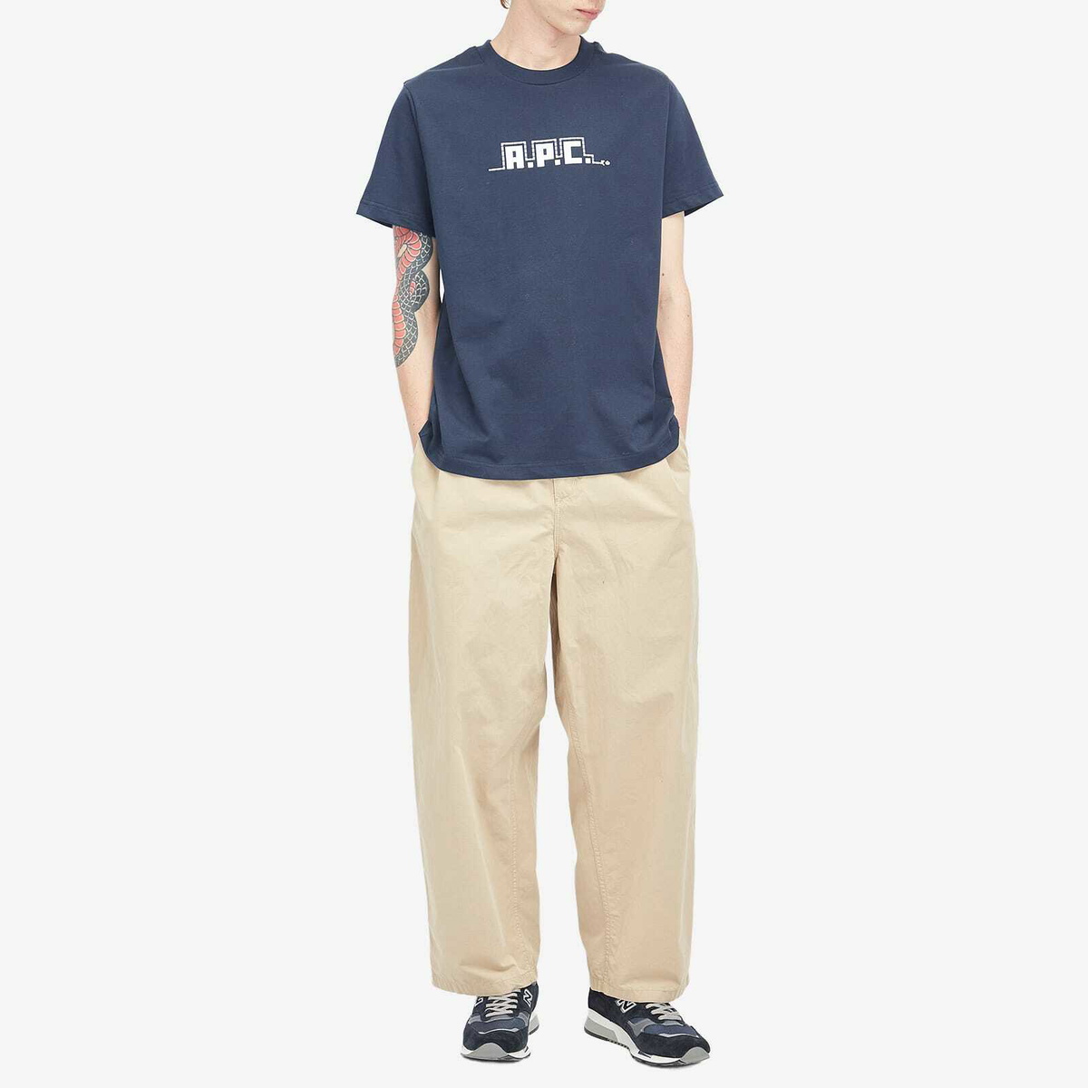 A.P.C｜ (Snake T-shirt (COHBW M26502 IAK)) T-shirt A.P.C. Lunar New Year Snake Graphic T-Shirt COHBW