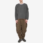 Stone Island Shadow Project Men's Contrast Collar Crew Knit in Blue Grey