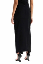 MUGLER long skirt with piercing detail Black