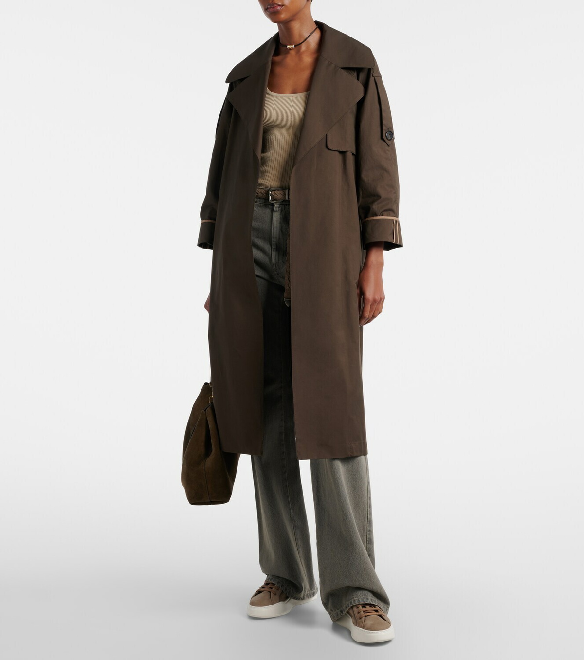 Max Mara Suede platform sneakers
