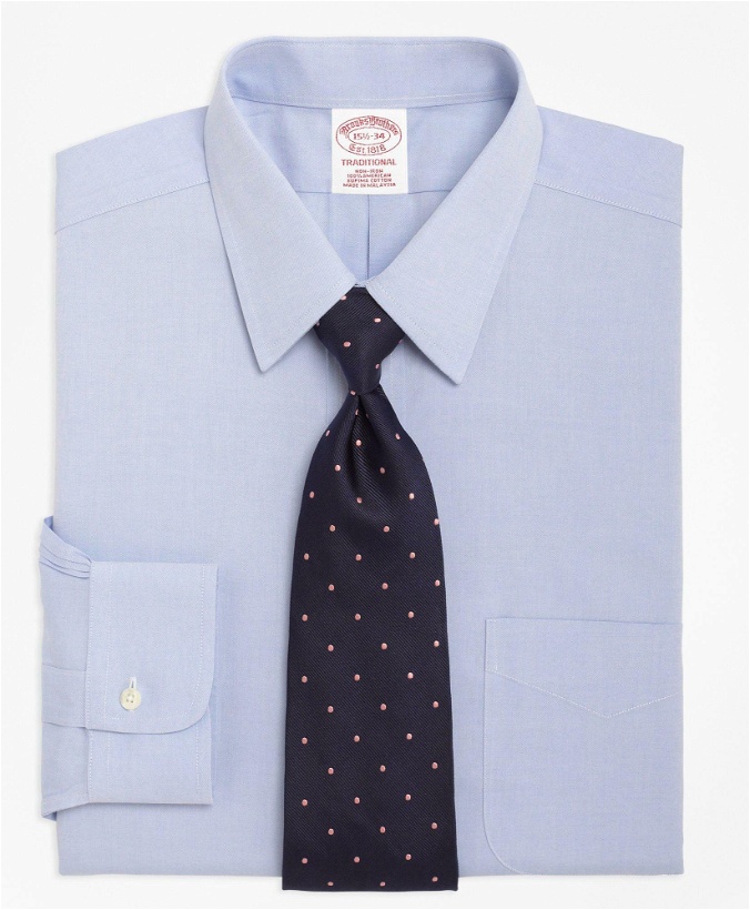 Photo: Brooks Brothers Men's Traditional Extra-Relaxed-Fit Dress Shirt, Non-Iron Point Collar | Light Blue