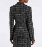 Erdem Checked cotton-blend tweed jacket