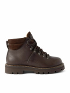 Loro Piana - Beinn Walk Shearling-Lined Leather and Padded Suede Boots - Brown