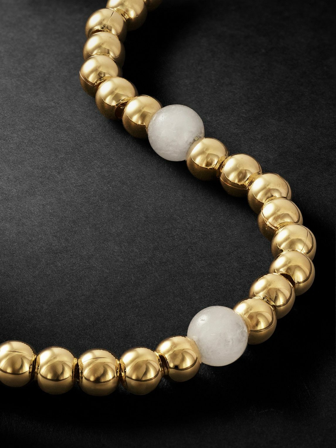 PATTARAPHAN - Tri Anya Baby Cycle 14-Karat Gold Moonstone Bracelet