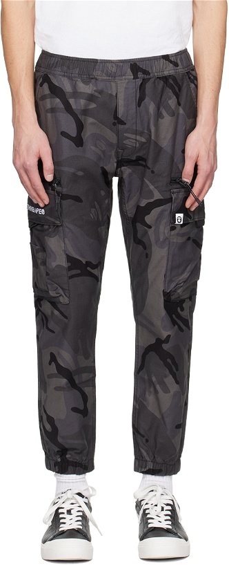 Photo: AAPE by A Bathing Ape Black & Gray Camouflage Trousers