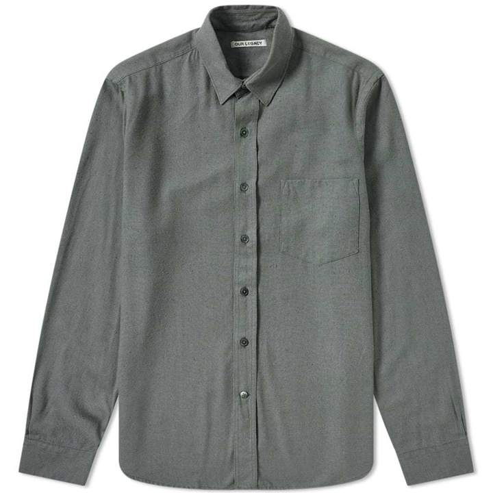 Photo: Our Legacy Classic Shirt Dull Grey Silk Noil
