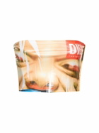 DIESEL - Printed Stretch Jersey Crop Top