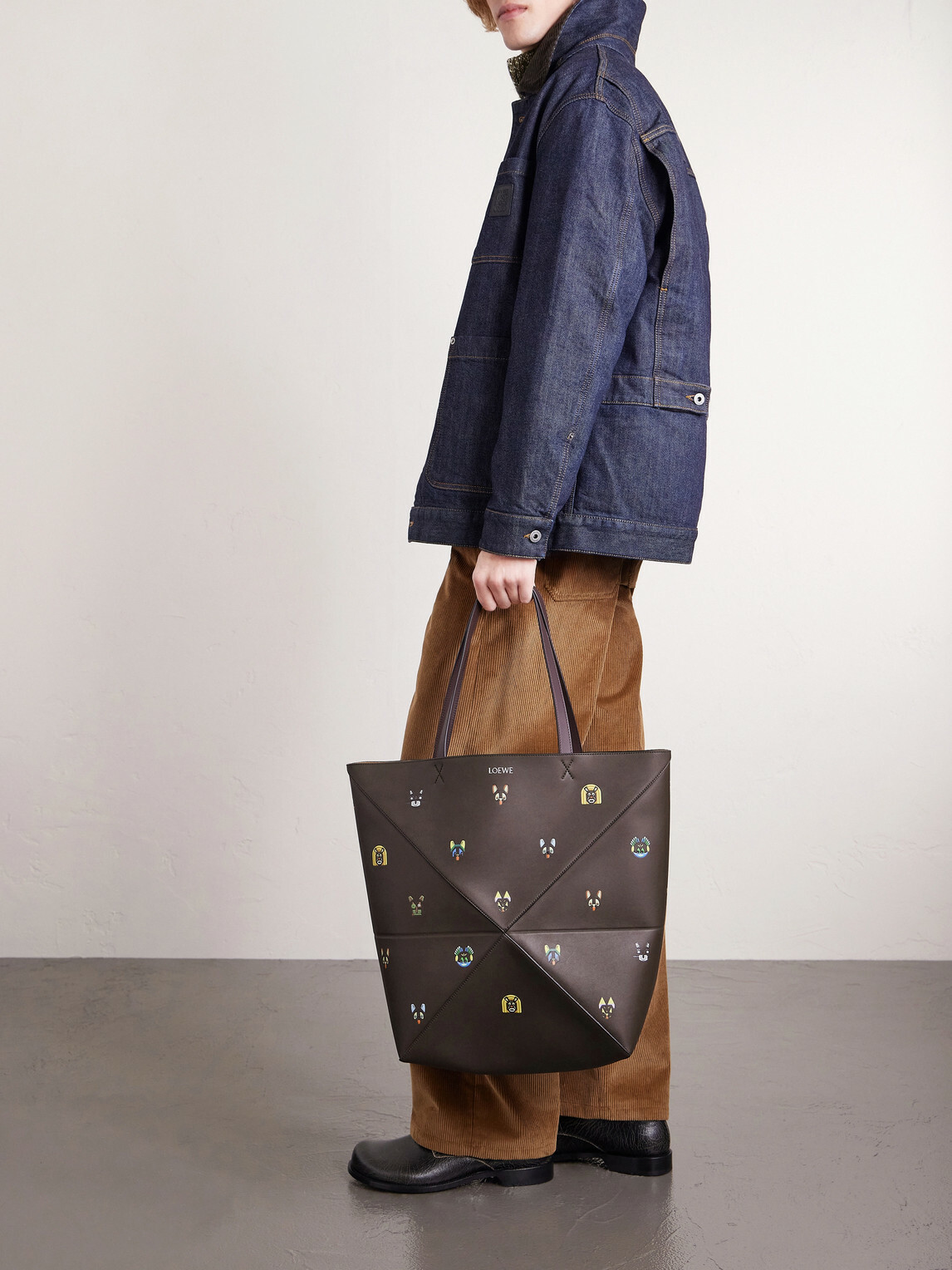 LOEWE - Louis Wain Puzzle Fold XL Leather Tote Bag