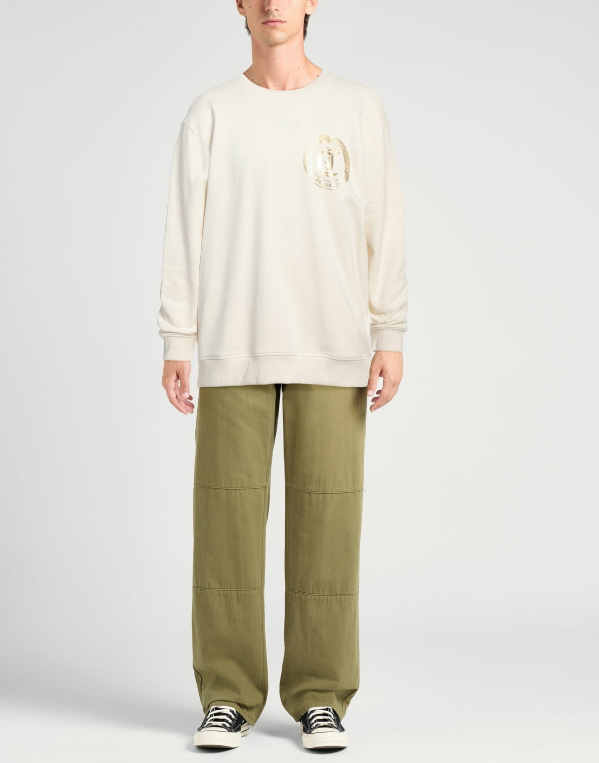 Just Cavalli Mens Sweatshirt Ivory